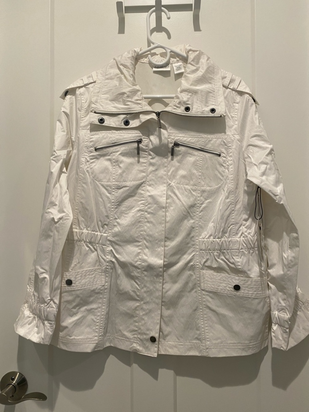 Chico’s Zenergy Mock Neck Georgina White Jacket